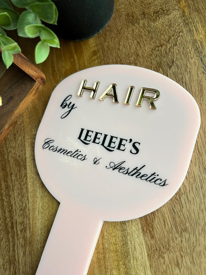 Hair Stylist Custom Acrylic Mirror Prop Beauty Salon Decor Personalized Business Logo Mirror Business Essentials