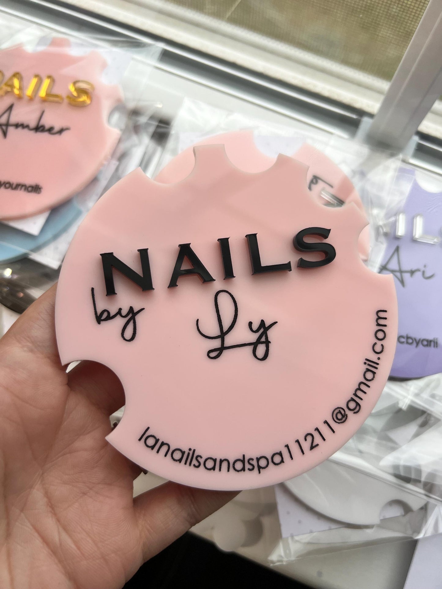Nailfie Disc Personalized Nail Photo Prop Acrylic Photo Prop Social Media Prop Nailtech Gift Nail Selfie Sign Valentine Gift for Nail Artist