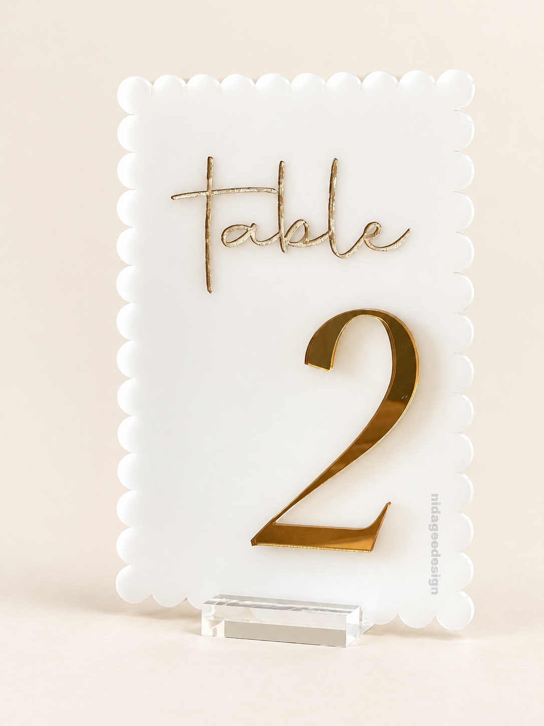 Cloud-Shaped 3D Wedding Table Numbers with Optional Base