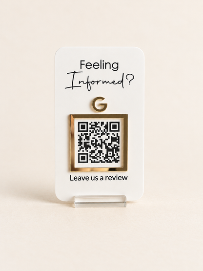 Custom Acrylic Scan to Pay QR Code Sign with Stand