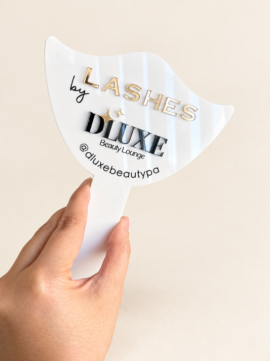 Custom Logo Acrylic Mirror Photo Prop for Lash & Brow Techs
